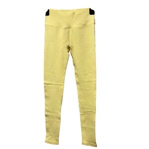 Spiritual Gangster Leggings Womens M/L Yellow Compression High Waist Pull On